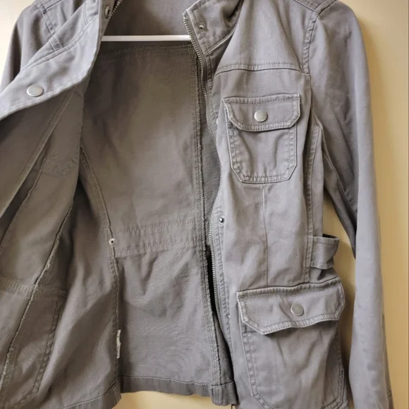 Loft Gray Utility Jacket XXSP - Picture 6 of 8